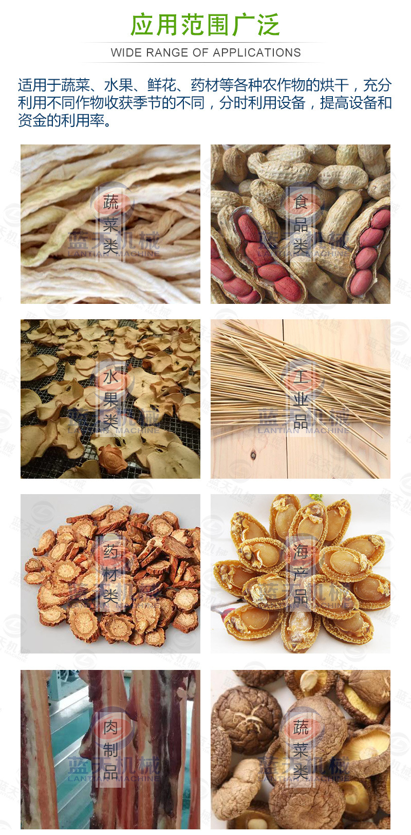 蘿卜烘干機應用范圍